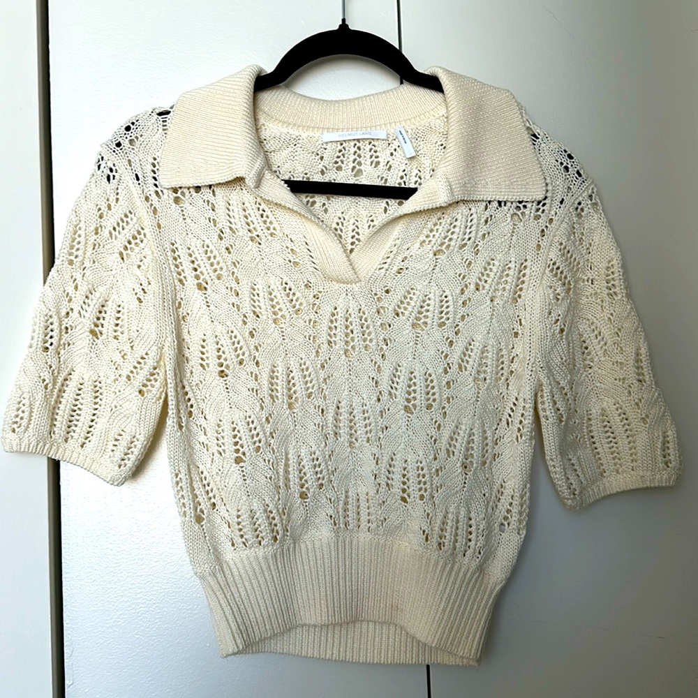 Helmut Lang Cream Knit Sweater